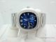 Swiss AAA Grade Patek Philippe Nautilus power reserve Watch SS Blue Face (3)_th.jpg